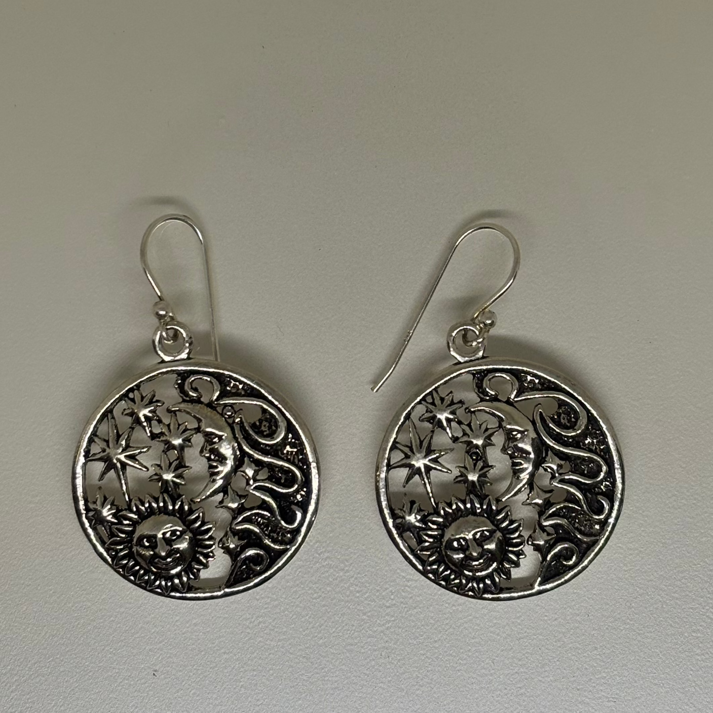 Silver circular Earring
