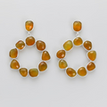 Golden Glaze Amber Wreath Drop Earrings