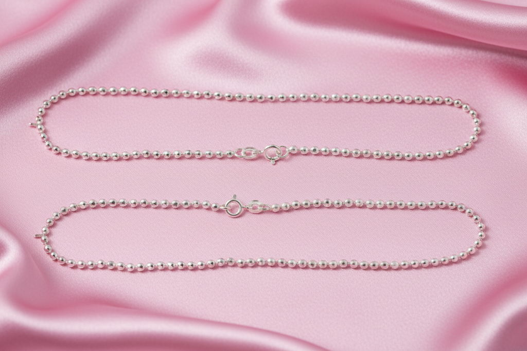 Bindu 925 Silver Payal.