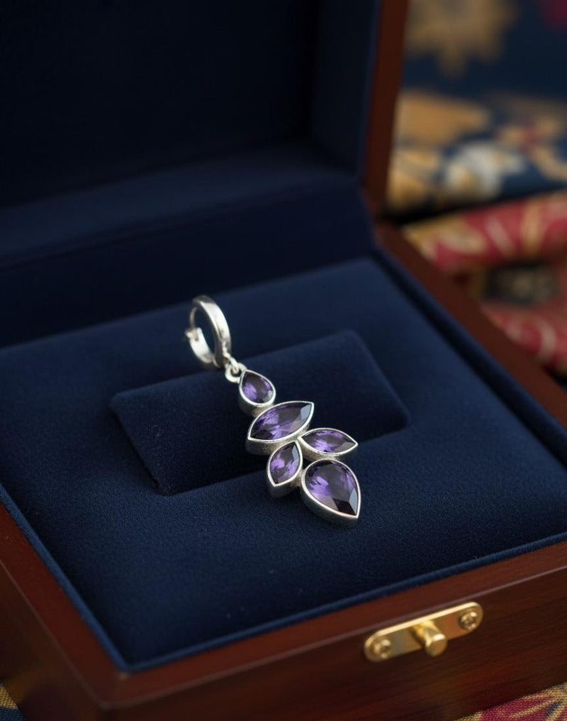 Royal Amethyst Blossom Earring