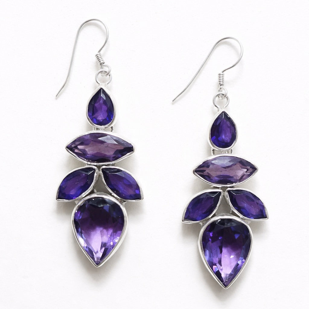 Mayura Amethyst Drops Earring