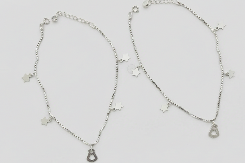 Nakshatra-Sutra (Thread of Stars) Silver Payal.