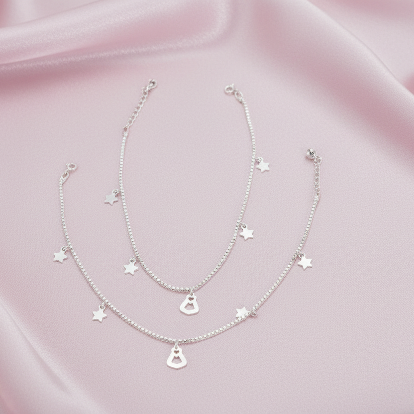 Nakshatra-Sutra (Thread of Stars) Silver Payal.
