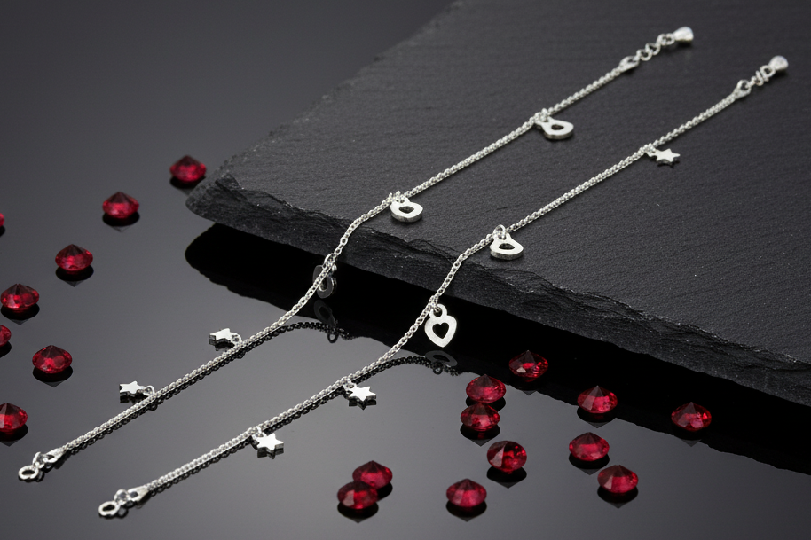 Nakshatra-Sutra (Thread of Stars) Silver Payal.