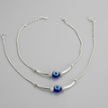 Evil Eye Sterling Silver Anklet
