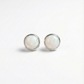 The Indu 925 Silver Opal Studs