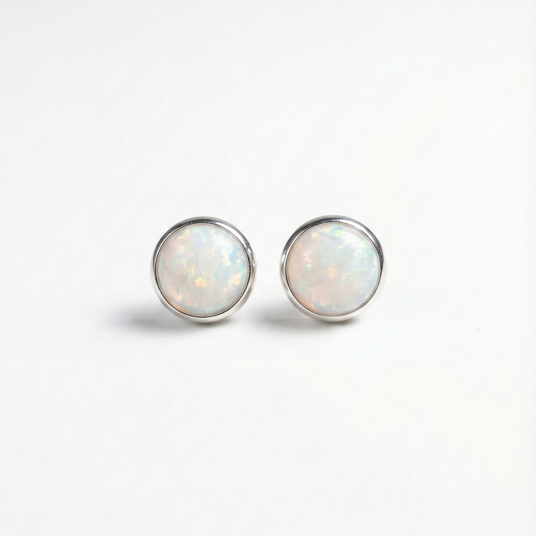 The Indu 925 Silver Opal Studs