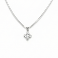 Sparkling Flora Silver Pendant & Snake Chain Set