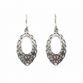 Artisan-Crafted Sterling Silver Floral Lace Drops