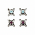 Ratna Silver Mandala Studs