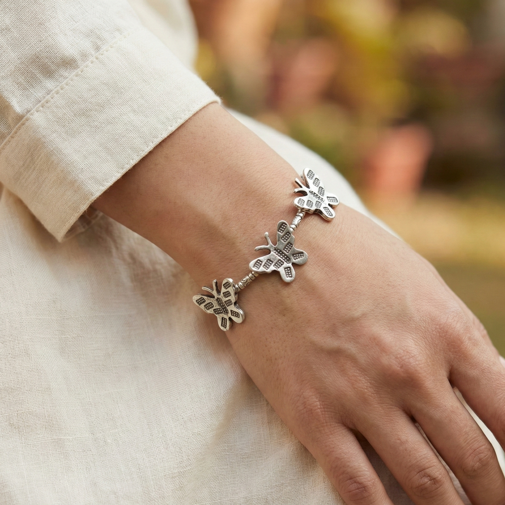 Titli Silver Heritage Bracelet