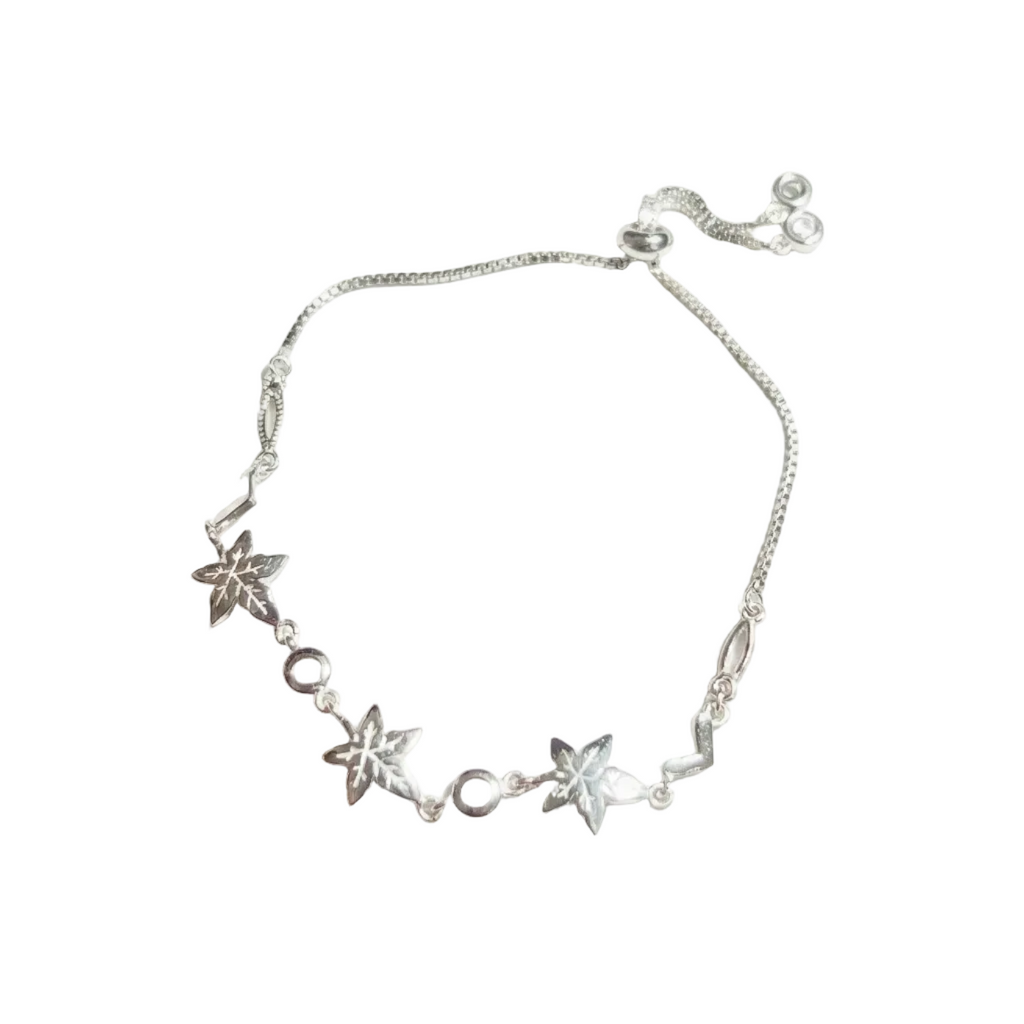 Pallavi Sterling Silver Leaf Slider